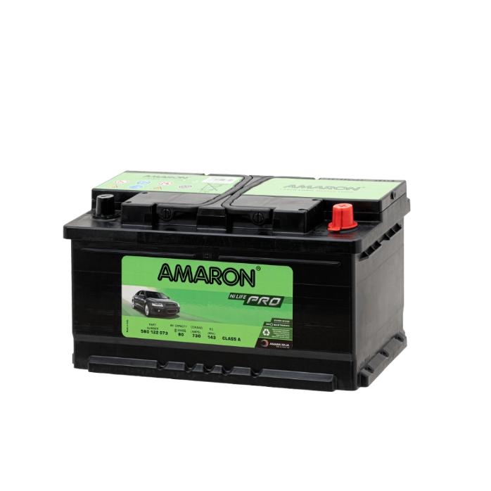 Car Battery Amaron DIN-80 ~80Ah 12V