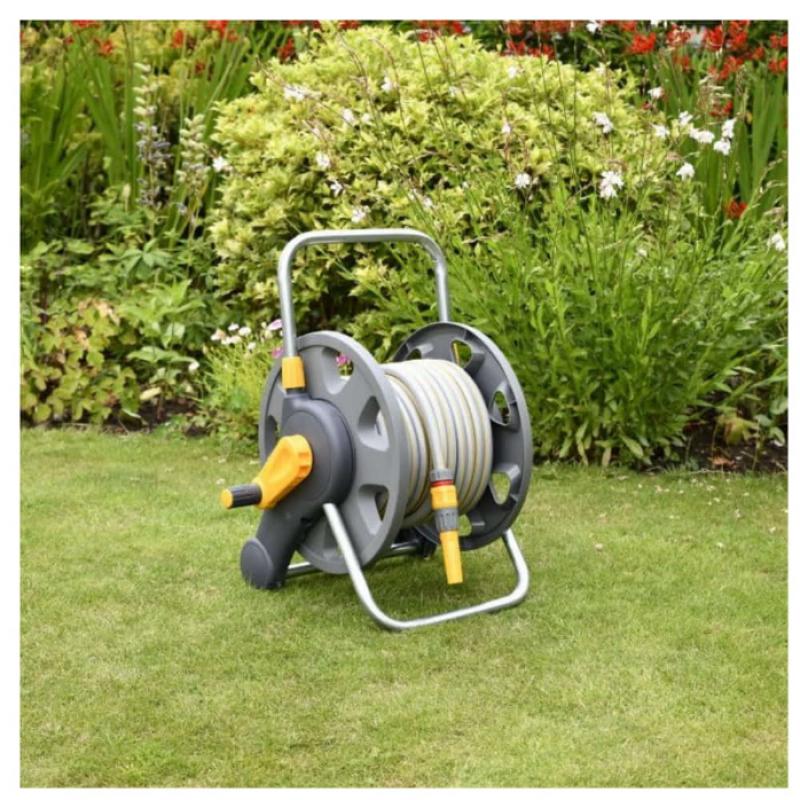 Hose Reel Assembled 2-in-1 +(25Mtrs Hose + Accessories)