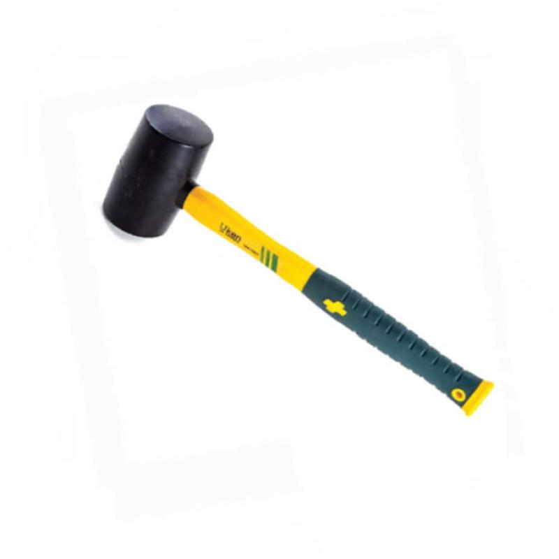 Rubber Hammer-Black (Fiber Handle) 16 OZ  Uken-UH19316
