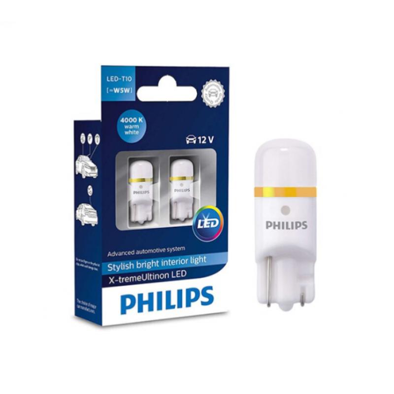 Philips LED - T10 W5W 4000K  12V- Warm Light - Philips-T10W5W4K