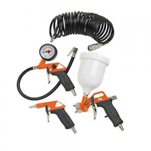 Black & Decker Air Tools Kit 4 pcs (Air Gun, Inflating Gun, Spray Gun, 5m Spiral Hose)