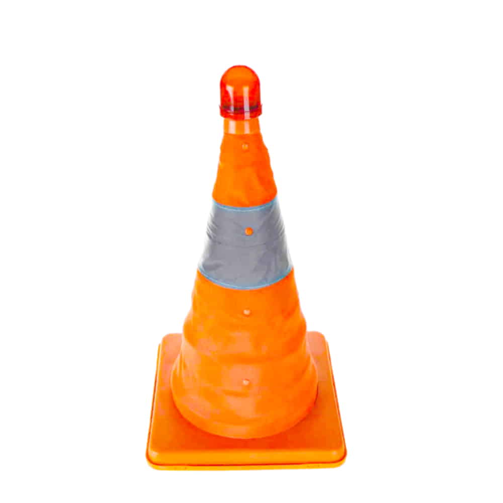 Folding Cone With Warning Light