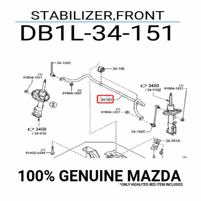 Stabilizer Bar - DB1L34151