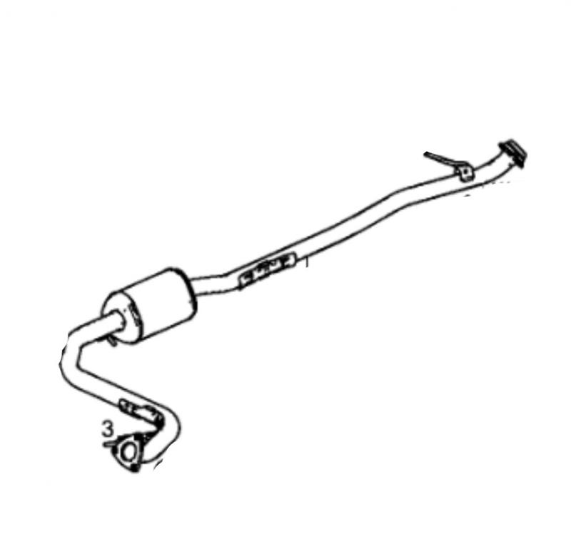 Exhaust Assembly Main-Middle - 18220T9AT51