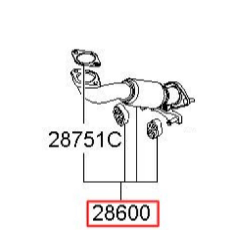 Exhaust Assembly Front Right Side - 286102B400