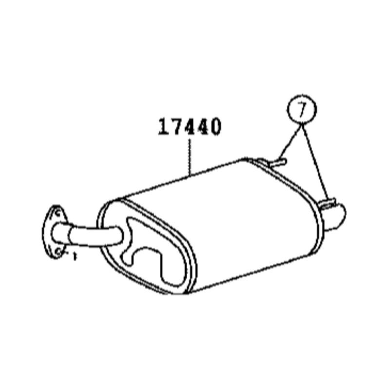 Muffler Assembly Post-Tail Pipe - 174400V010