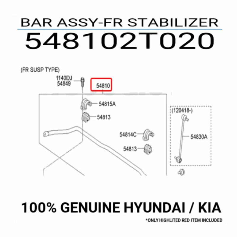 Stabilizer Bar - 548102T020