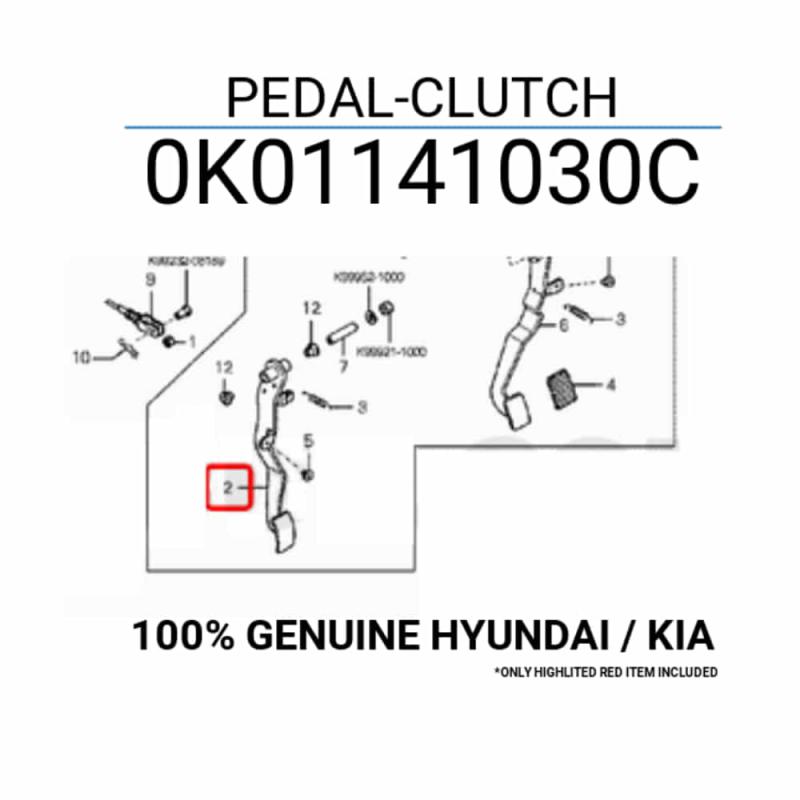 Clutch Pedal Assembly - 0K01141030C