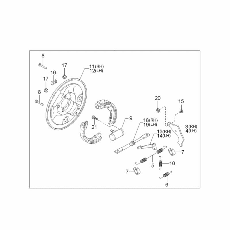 Brake Assembly Parking Rear right Side - 0K04526980