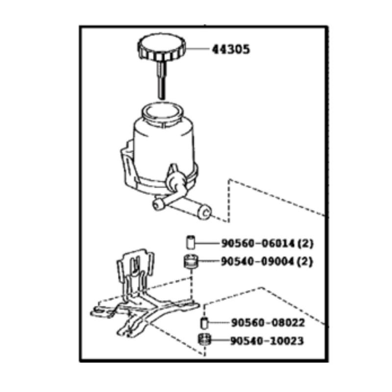 Tank Assembly Reservoir Power Steering Pump - 4436060290