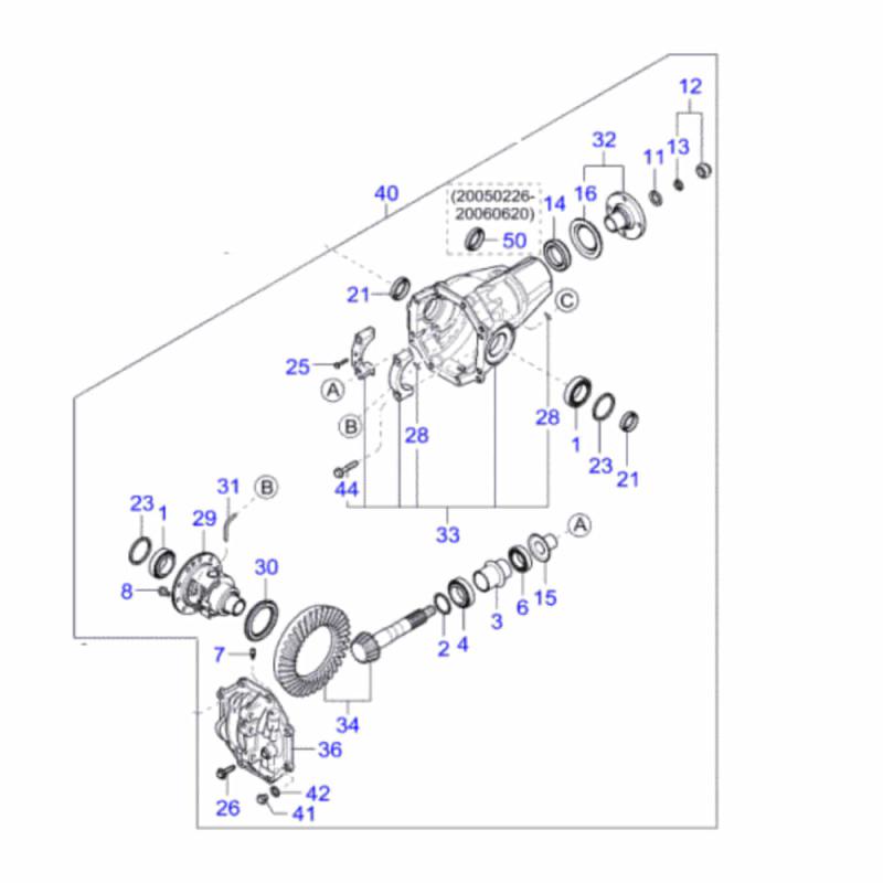 Final Drive Assembly Front - 536053E101