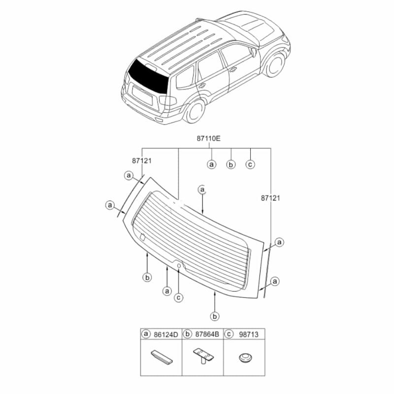 Glass Assembly Windshield Rear - 871102J001