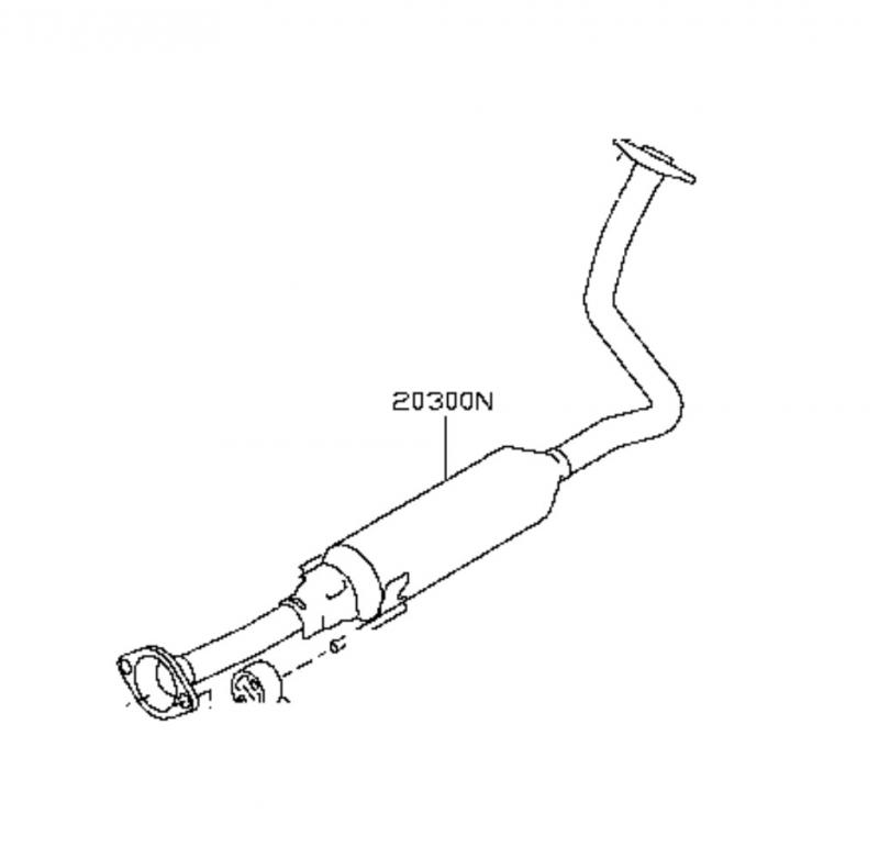 Exhaust Assembly Main-Middle - 203003BF5A