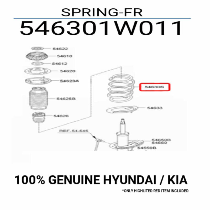 Spring  Front Suspension - 546301W371