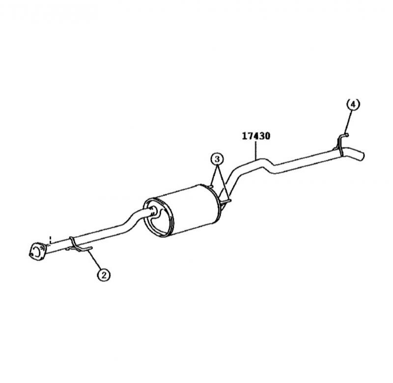Exhaust Assembly Main-Middle - 174300C130