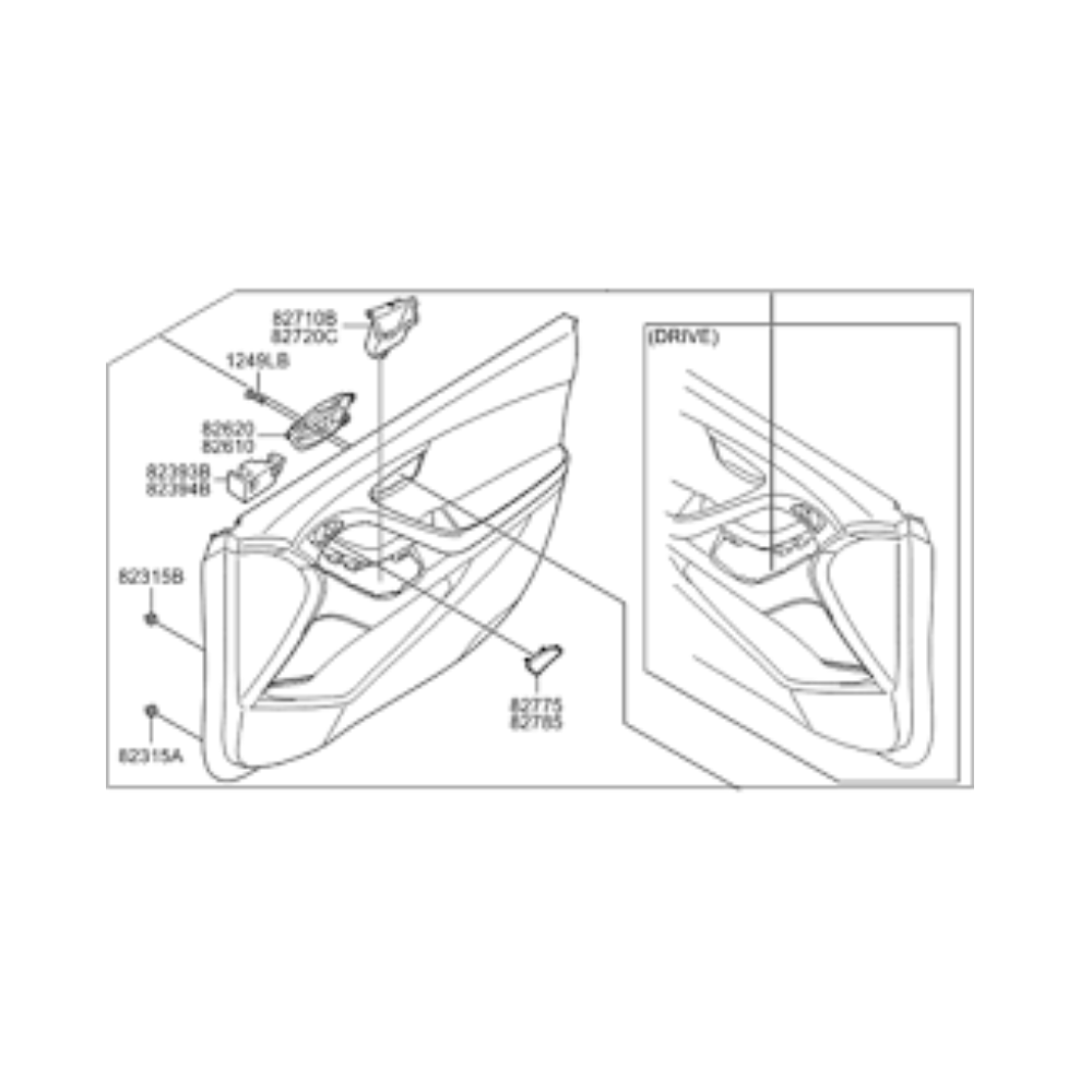 Finisher Assembly Front Door - 823053X041RAS