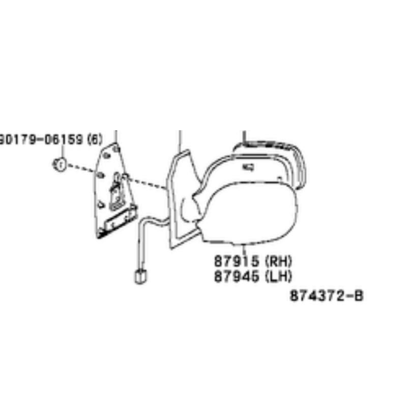 Mirror Assembly Left Side - 8794012A20