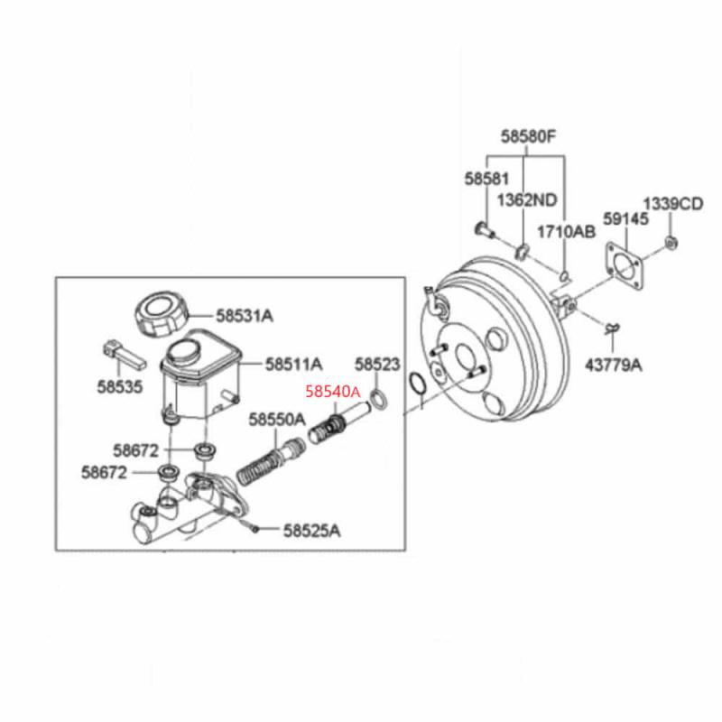 Piston Kit Brake Master Cylinder - 585402E600