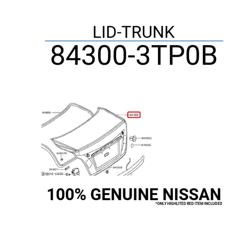 Trunk Lid Assembly - 843003TP0B