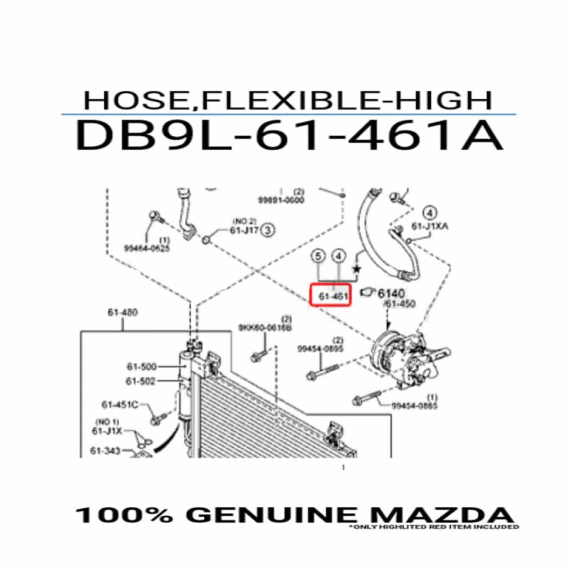Hose Assembly AC High Pressure - DB9L61461A