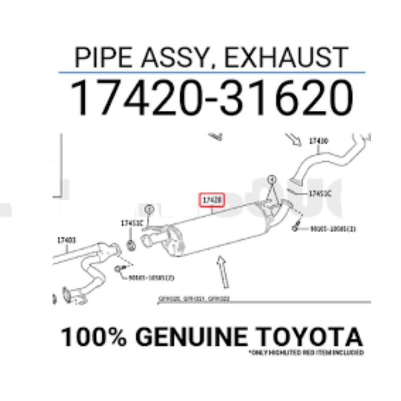 Exhaust Assembly Main-Middle - 1742031620