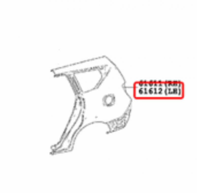 Fender Assembly Rear Left Side - 616020K030
