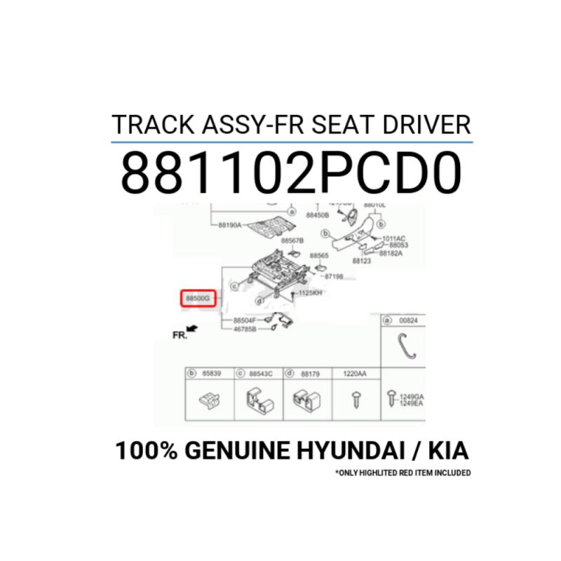 Slider Assembly Seat - 881102PCD0