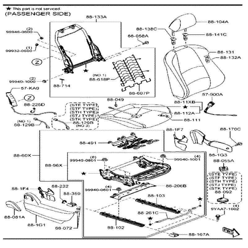 Slider Assembly Seat - BHS288A00