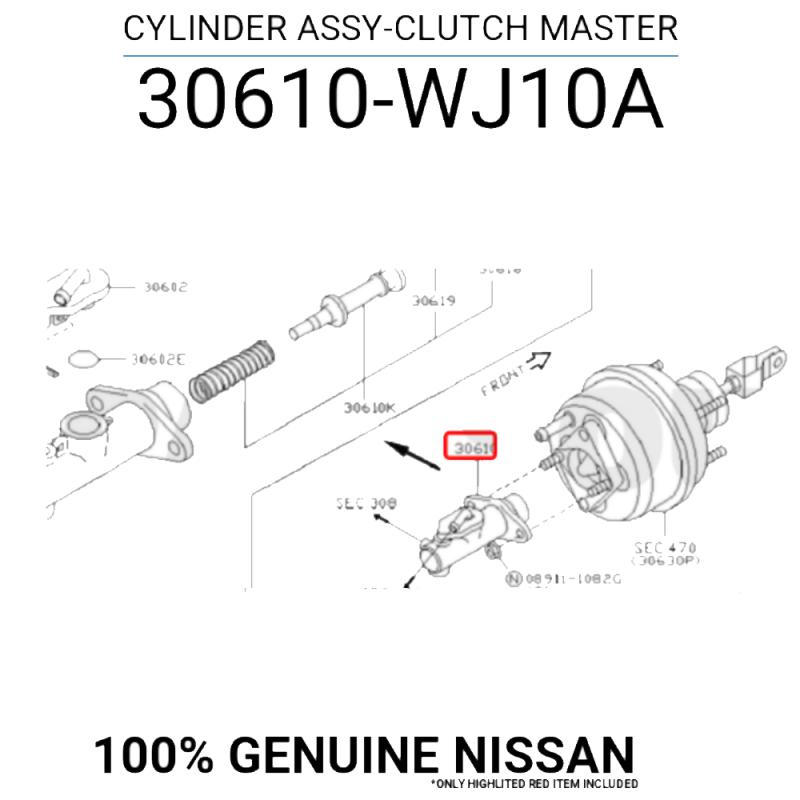 Clutch Master Cylinder Assembly - 30610WJ10A