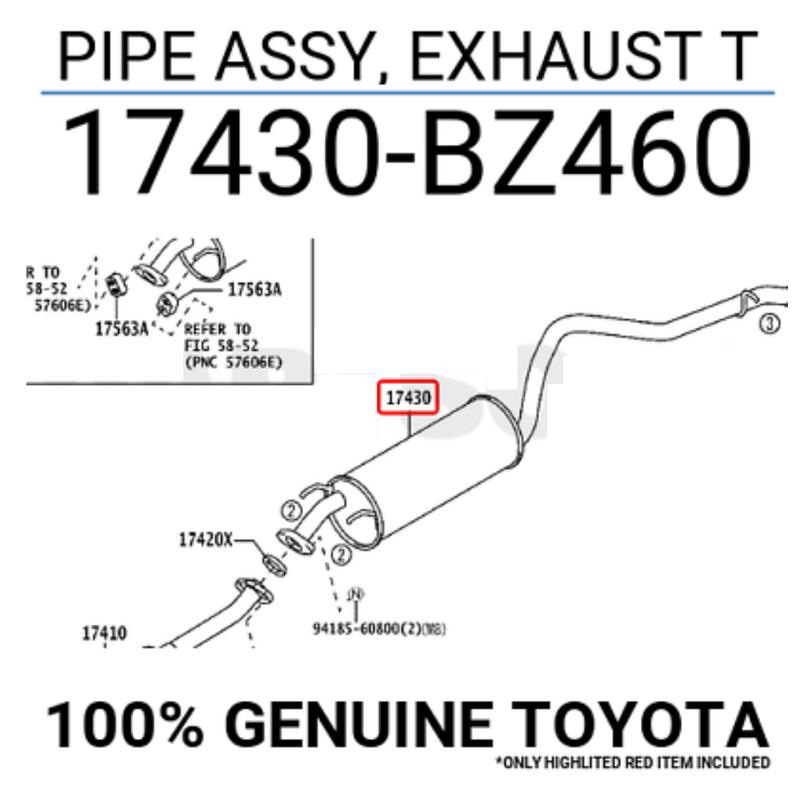Exhaust Assembly Main-Middle - 17430BZ460