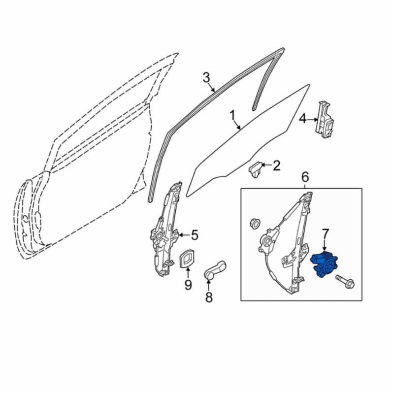 Motor Assembly Power Window - 824501W010